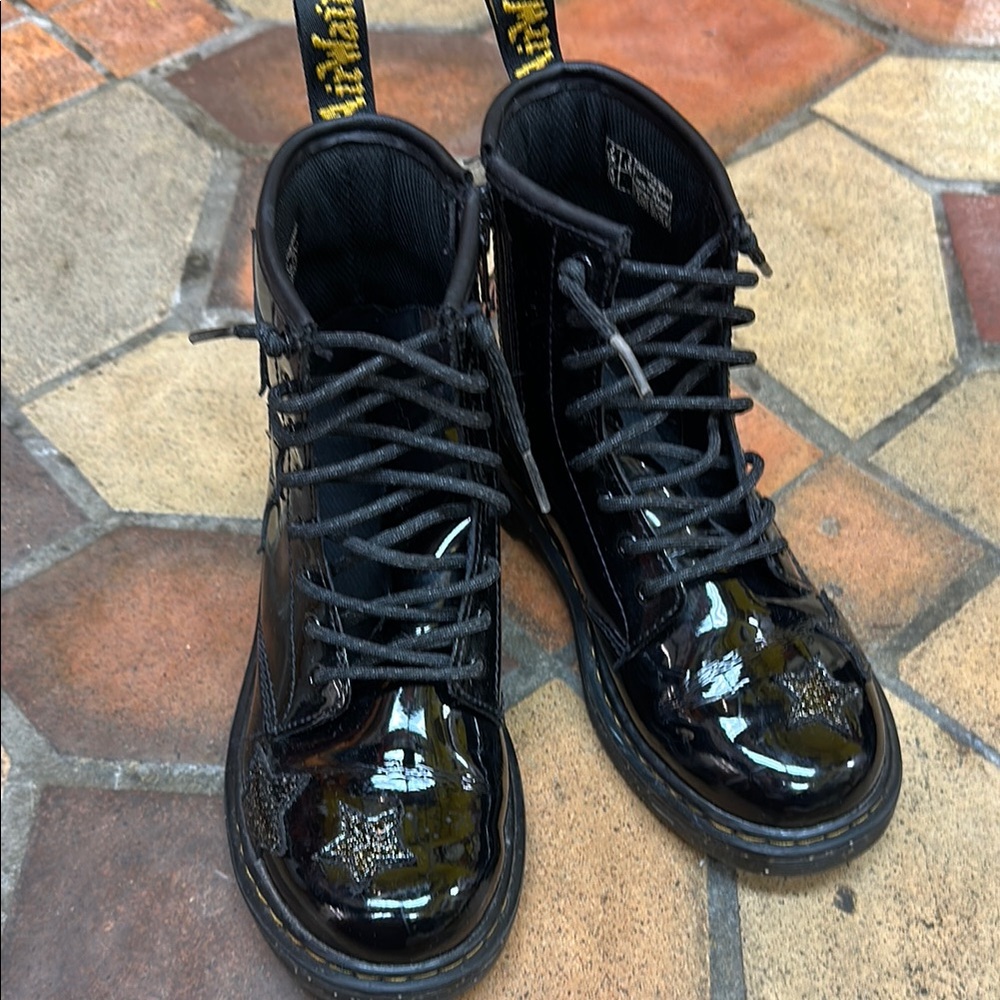 BIG SALE!!  Dr. Martens Kids Black Patent Leather Boots